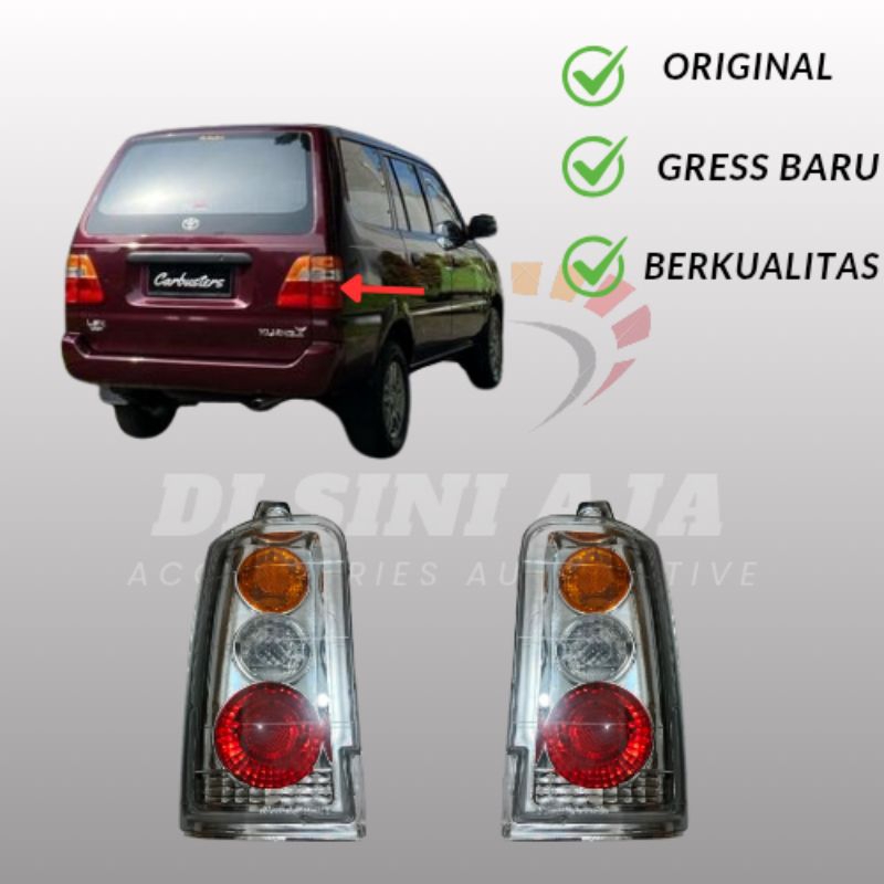 LAMPU BELAKANG TOYOTA KIJANG KAPSUL LGX EFI KRISTA VARIASI MODIF STOP LAMP REM 2000-1997