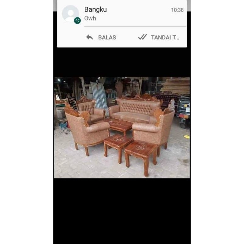 SOFA JATI ROMAWI 3111 RINTIK & GARUDA /KURSI TAMU JATI ROMAWI JATI