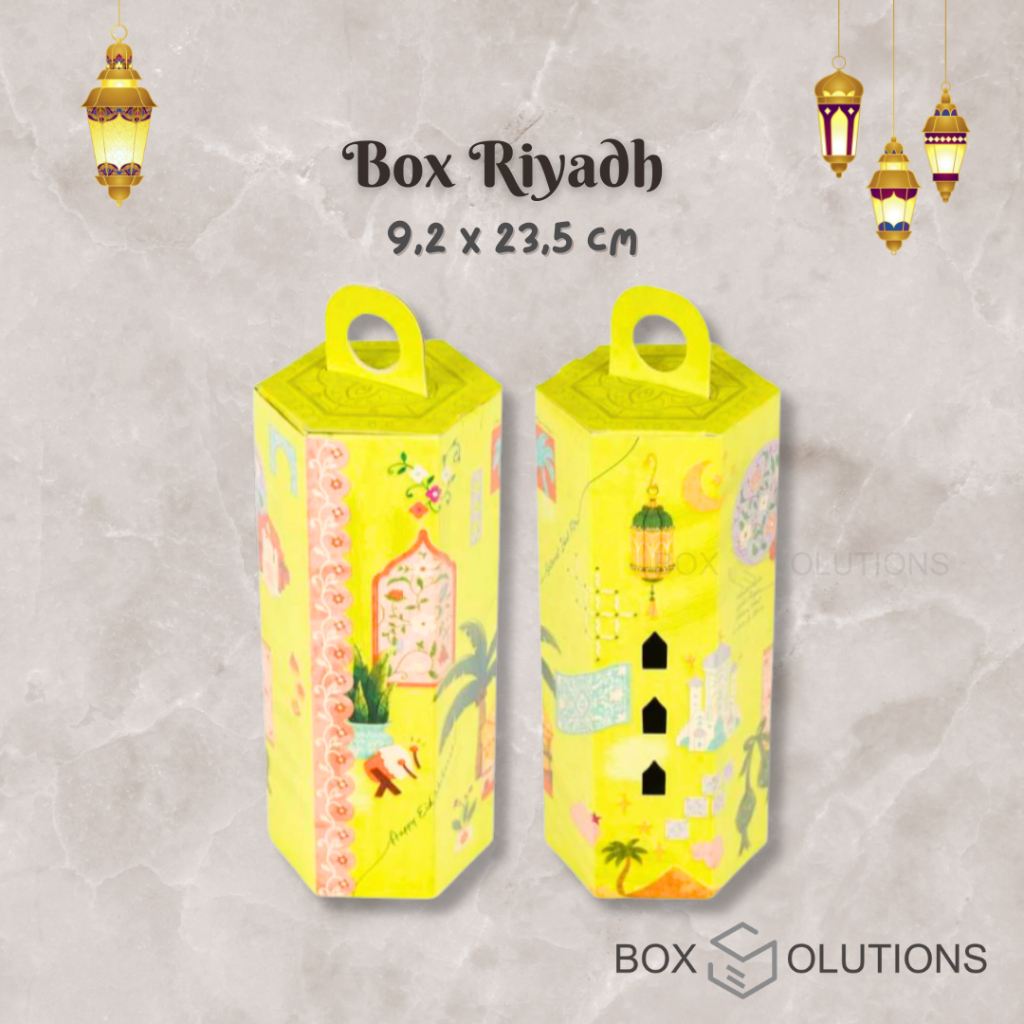 

box riyadh / box toples idul fitri / box botol hampers lebaran - 9,3x23,5 cm