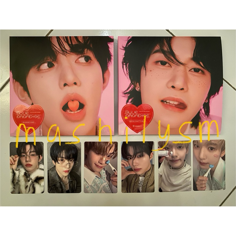 Photocard & Digipack Album Only ZEROBASEONE ZB1 Blue Paradise - Zhang Hao, Seok Matthew, Kim Gyuvin,