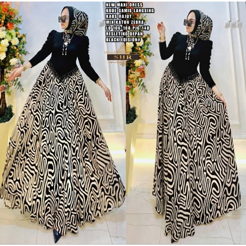 SHR ORI GAMIS LANGSING KAOS RAJUT MIX KATUN ZEBRA
