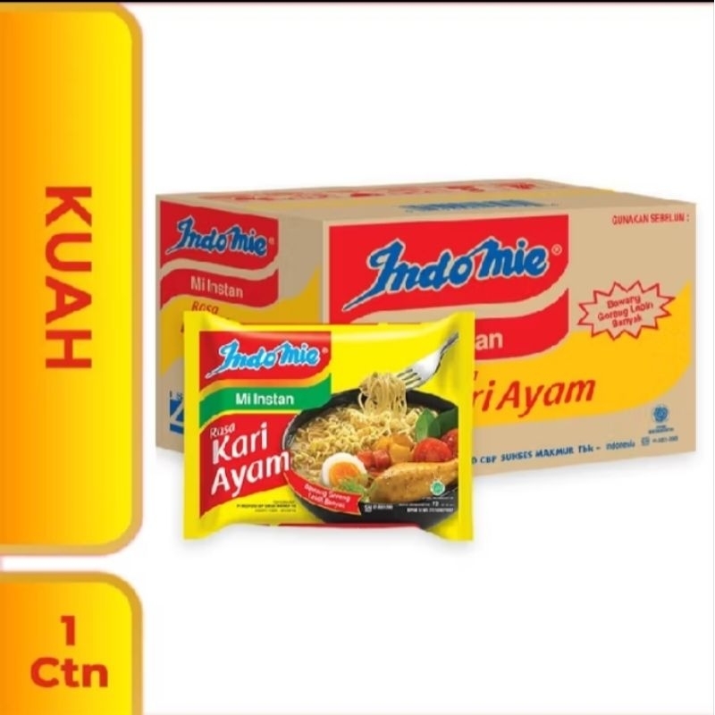 

1 Dus Isi 40gr - Indomie Kuah Kari Ayam