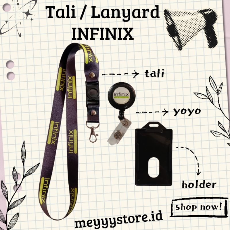 

READYYY Tali ID CARD INFINIX / Lanyard INFINIX [STOCK MELIMPAH] Termurahhh Harga Grosir!