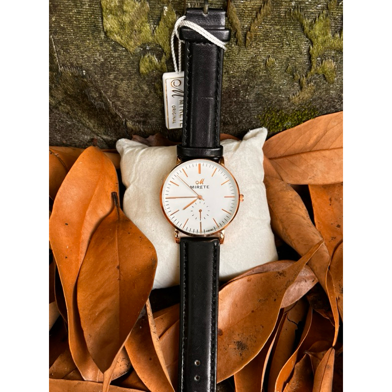 MIRETE original JAM TANGAN KULIT COWOK TAHAN AIR