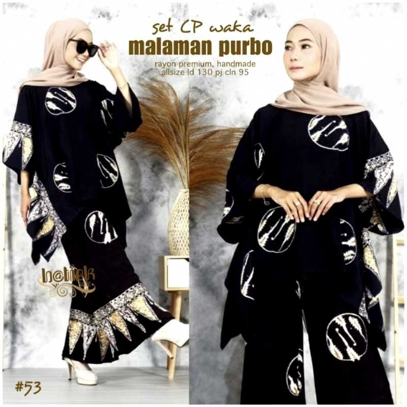 Setelan Batik Malaman purbo Sogan setelan jumbo