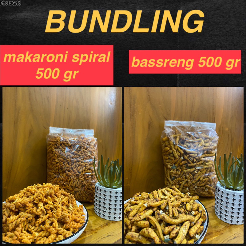 

BUNDLING - Basreng 500 gr + Makaroni Spiral 500 gr Rasa Pedas favorit