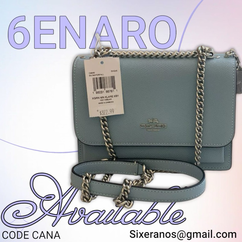 ORI OUTLET SMALL BLUE COACH KLARE MINI CROSSBODY SHOULDER BAG SIX 6ERANOS 6ENARO 6ERANO GENARO CODE 