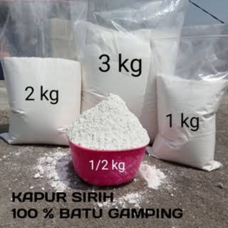 

Kapur sirih gamping murni 1kg