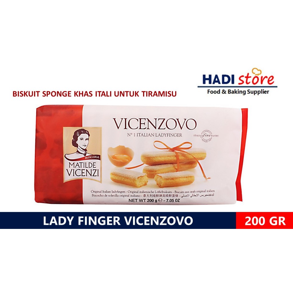 

LADY FINGER VICENZOVO - BISKUIT SPONGE TIRAMISU KHAS ITALI - 200 GR