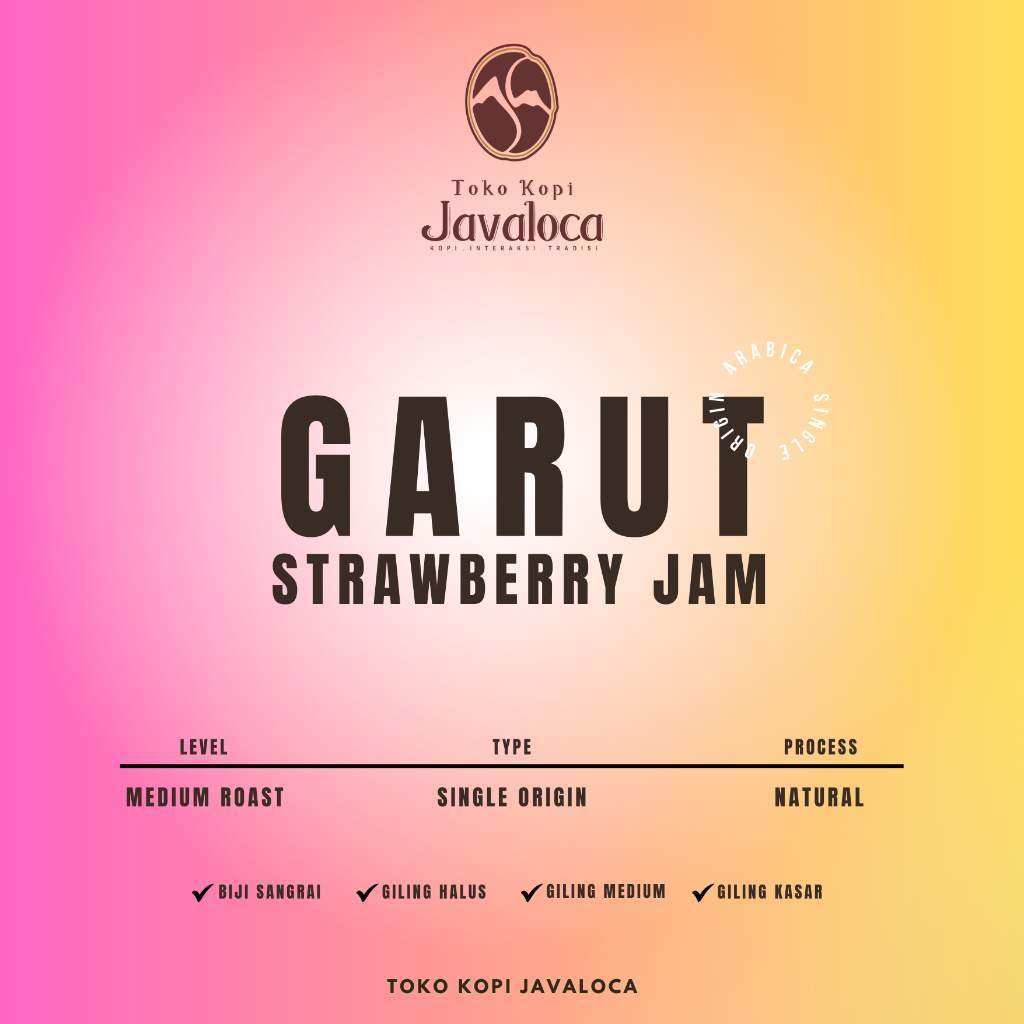 

TokoKopiJavaloca - Arabika Single Origin Garut Strawberry Jam Specialty Grade 1 (500gr)