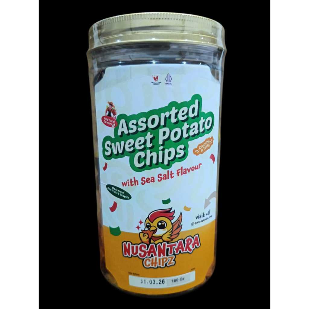 

Nusantara Chipz Keripik Ubi Campur 3 jenis Ubi - Sweet Potato Chips