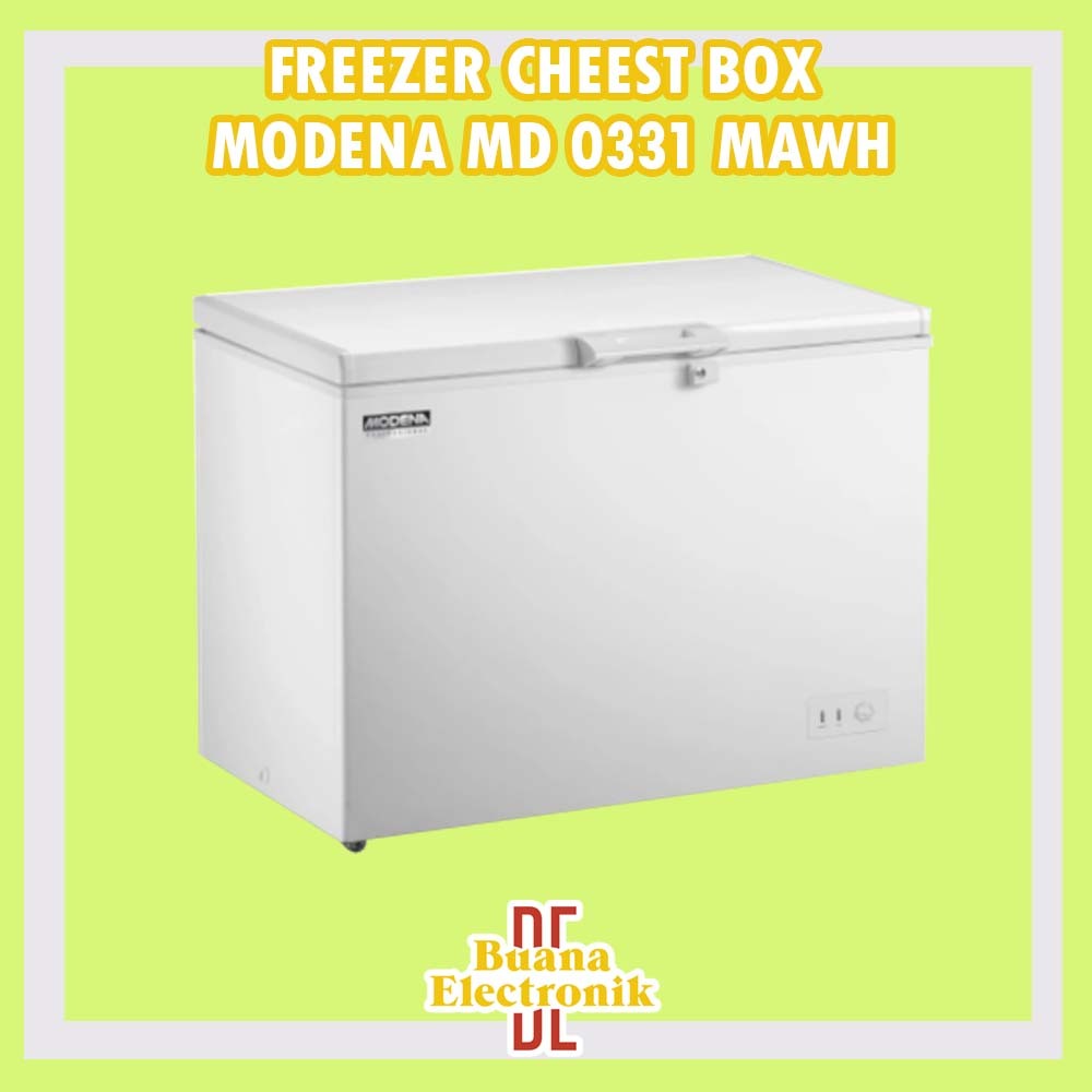 FREEZER CHEEST BOX MODENA MD 0331 MAWH | MD0331MAWH KAPASITAS 330 LITER GARANSI RESMI