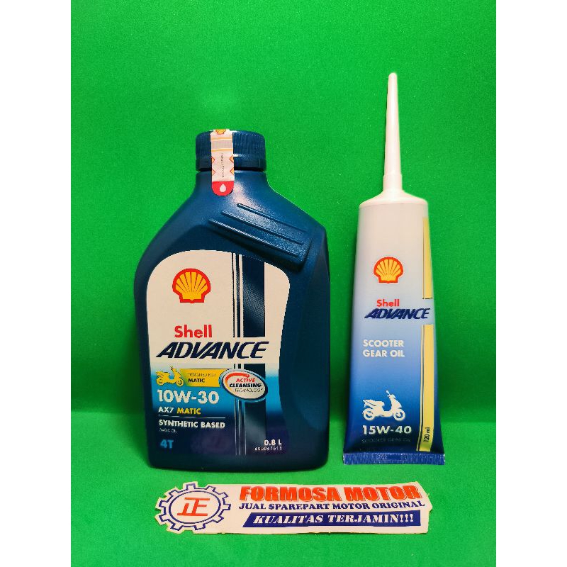 OLI SHELL ADVANCE  AX7 MATIC 10W-30 SYNTHETIC BASED 800ml + OLI GARDAN SHELL ADVANCE ORIGINAL