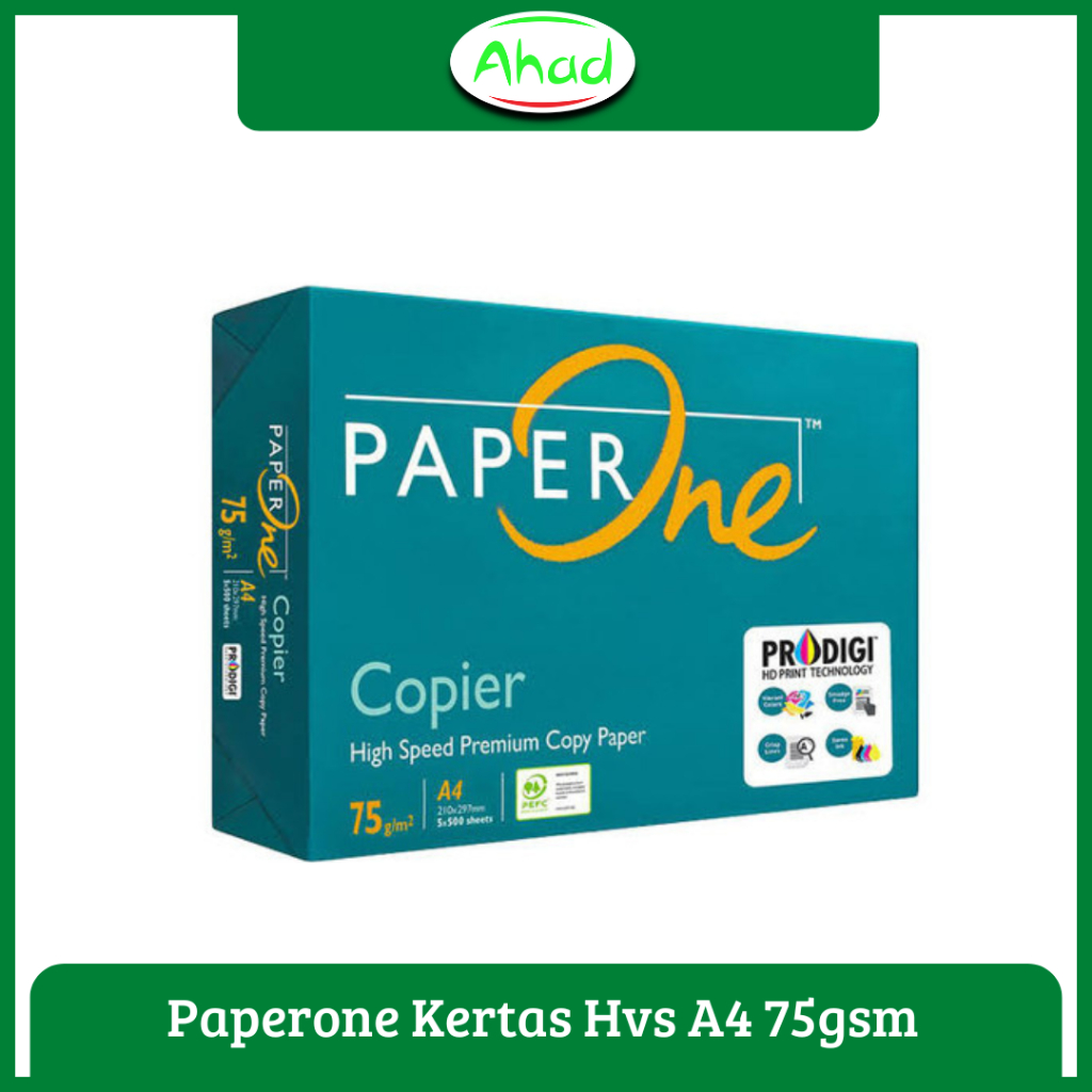 

Kertas HVS PAPER ONE A4 75 GSM 1 RIM (500 lembar)