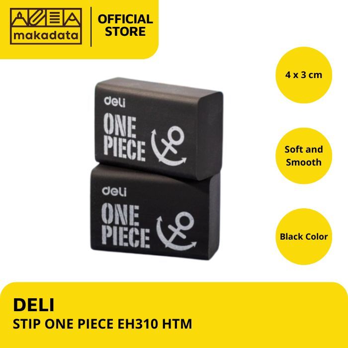 

ERASER/PENGHAPUS/STIP DELI ONE PIECE EH310 BLACK (1PCS) MURAH