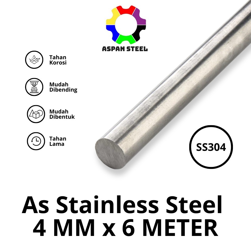 As 4 mm stainless steel 304