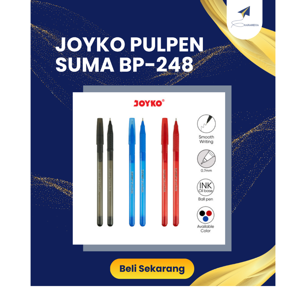 

Joyko Pulpen Suma BP-248 Isi 12 | Ball pen Joyko Original | Bolpen Murah
