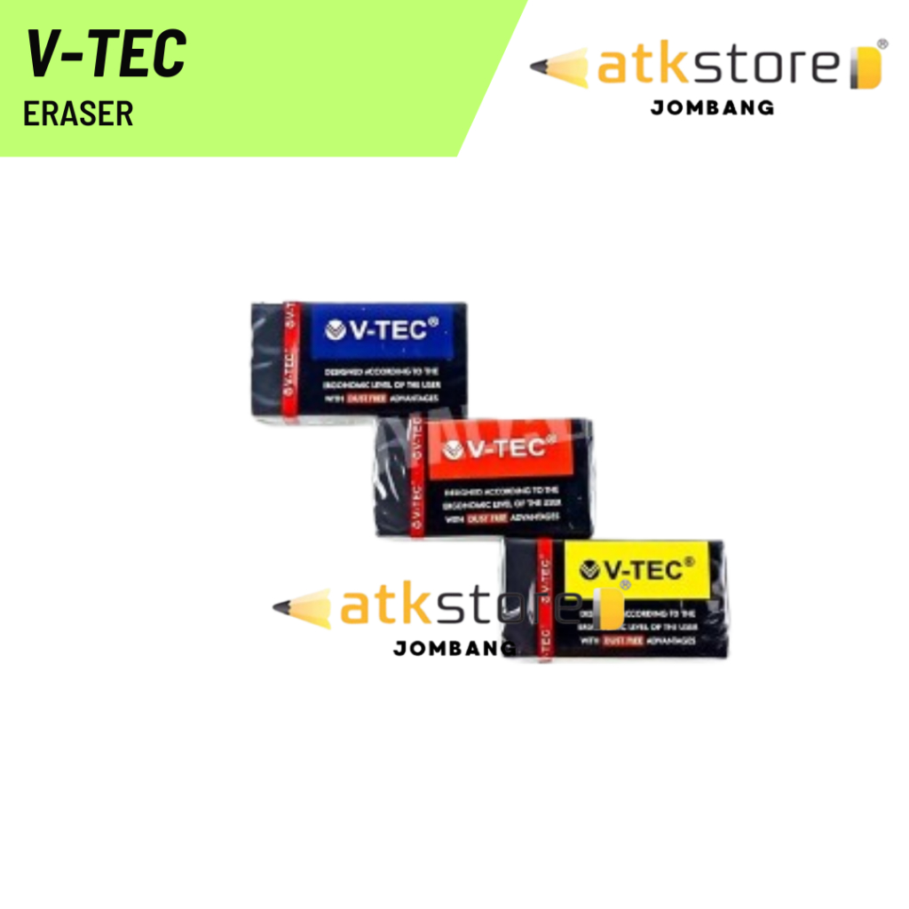 

V-TEC Penghapus / Eraser Tipe ER-20BL, ER-30BL, ER-40BL Warna Hitam
