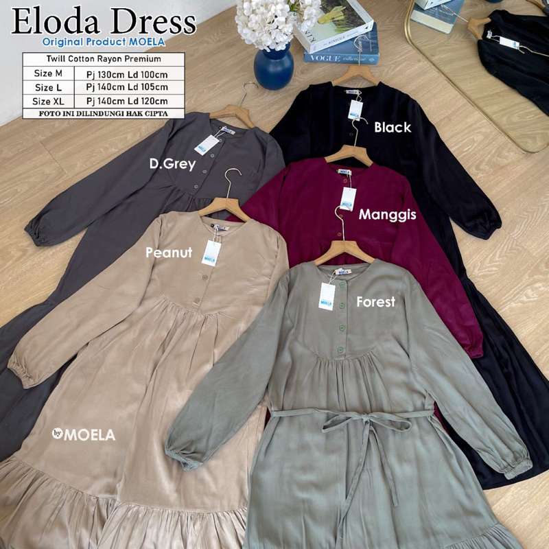 gamis eloda dress by moela LD 100 LD 105 LD 120