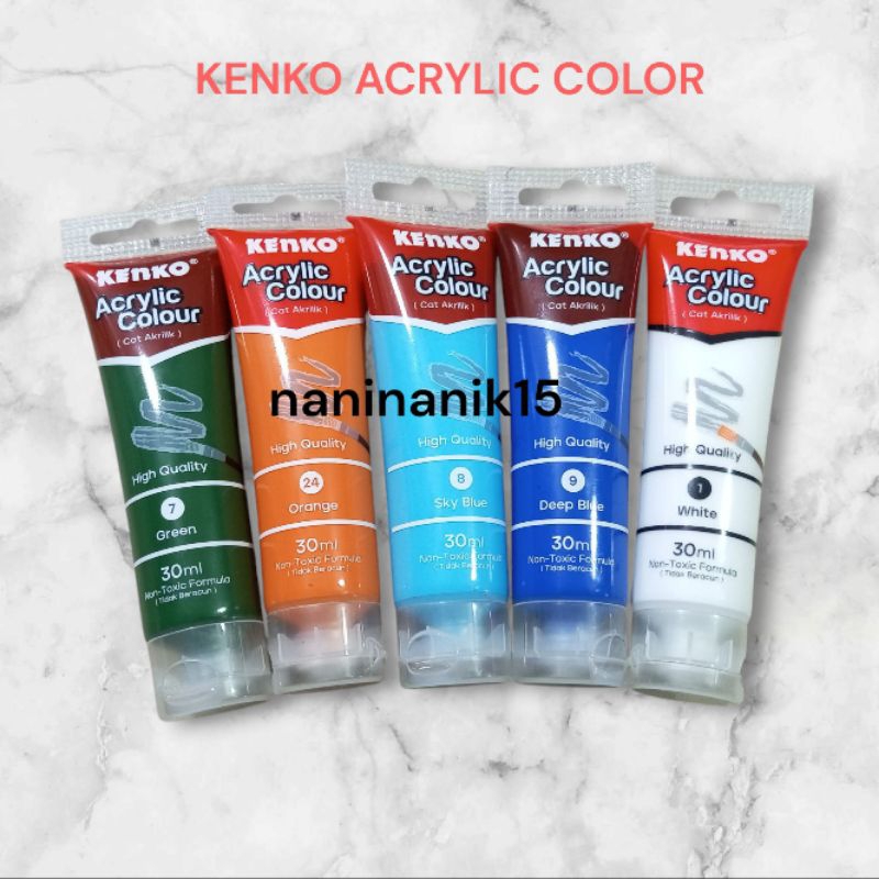 

CAT AKRILIK ACRYLIC COLOR KENKO ARC-30 30ML NON TOXIC