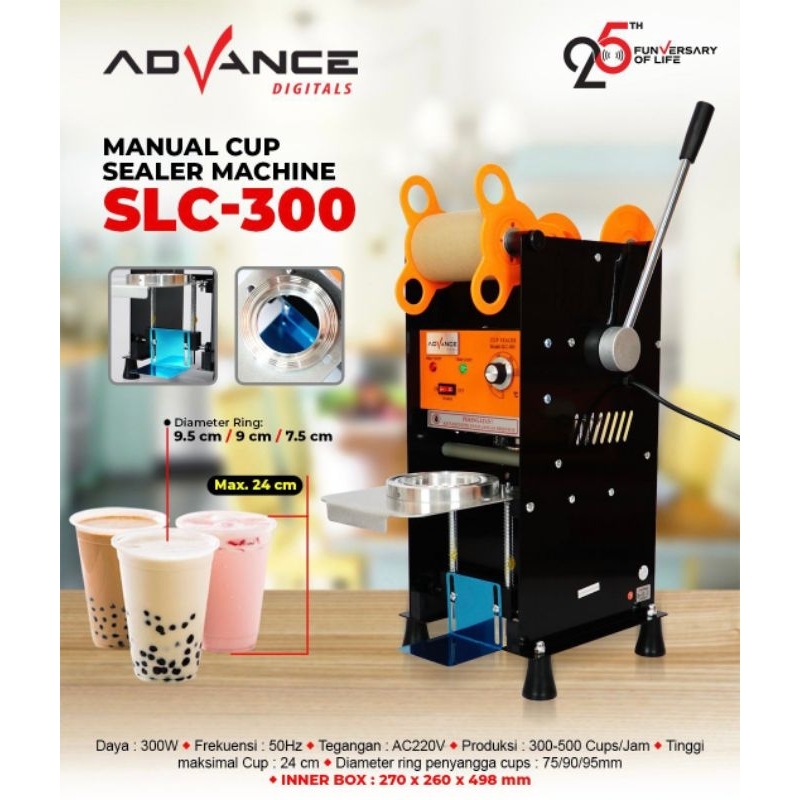 Advance Cup Sealer Mesin Penutup Steamer Minuman SLC-300