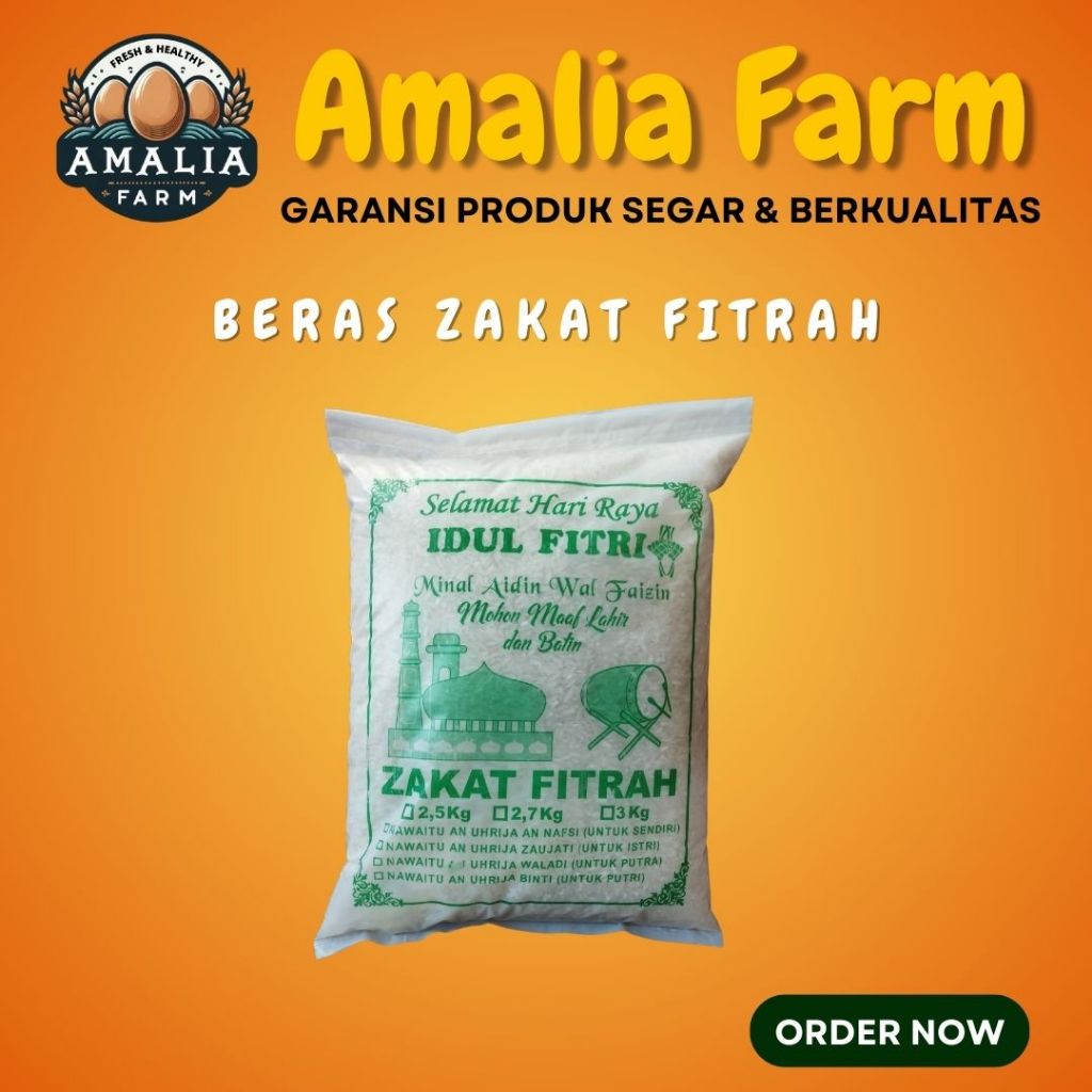 

Amalia Farm - 2,5 kg, 2,7 kg, 3 kg Beras Zakat Fitrah