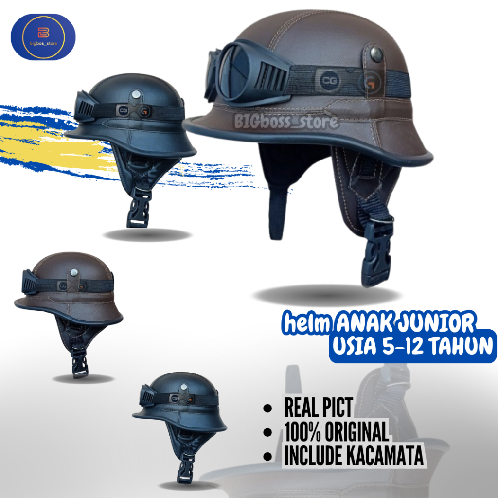 HELM NAZI RETRO MILENIAL /HELM RETRO KULIT/HELM KULIT/RETRO