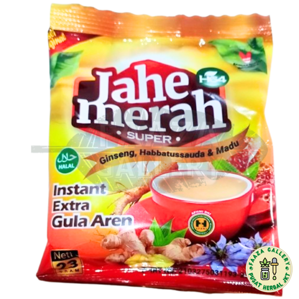 

Jahe Merah H64 Plus Gula Aren Gingseng Madu dan Habbatussaudah Honey Red Ginger Super