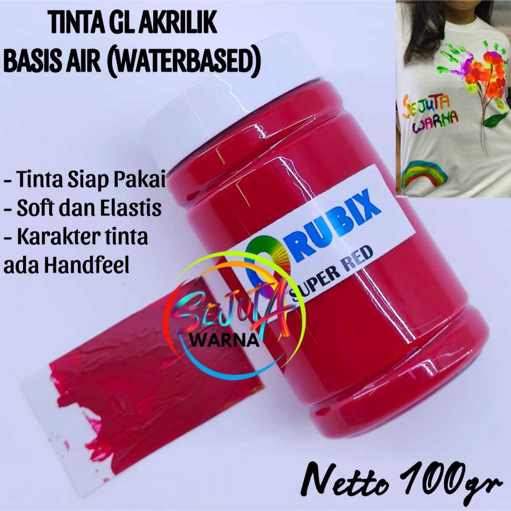 

TINTA RUBBER GL PASTA BASIS AIR CAT AKRILIK MERAH SUPER RED 100GR
