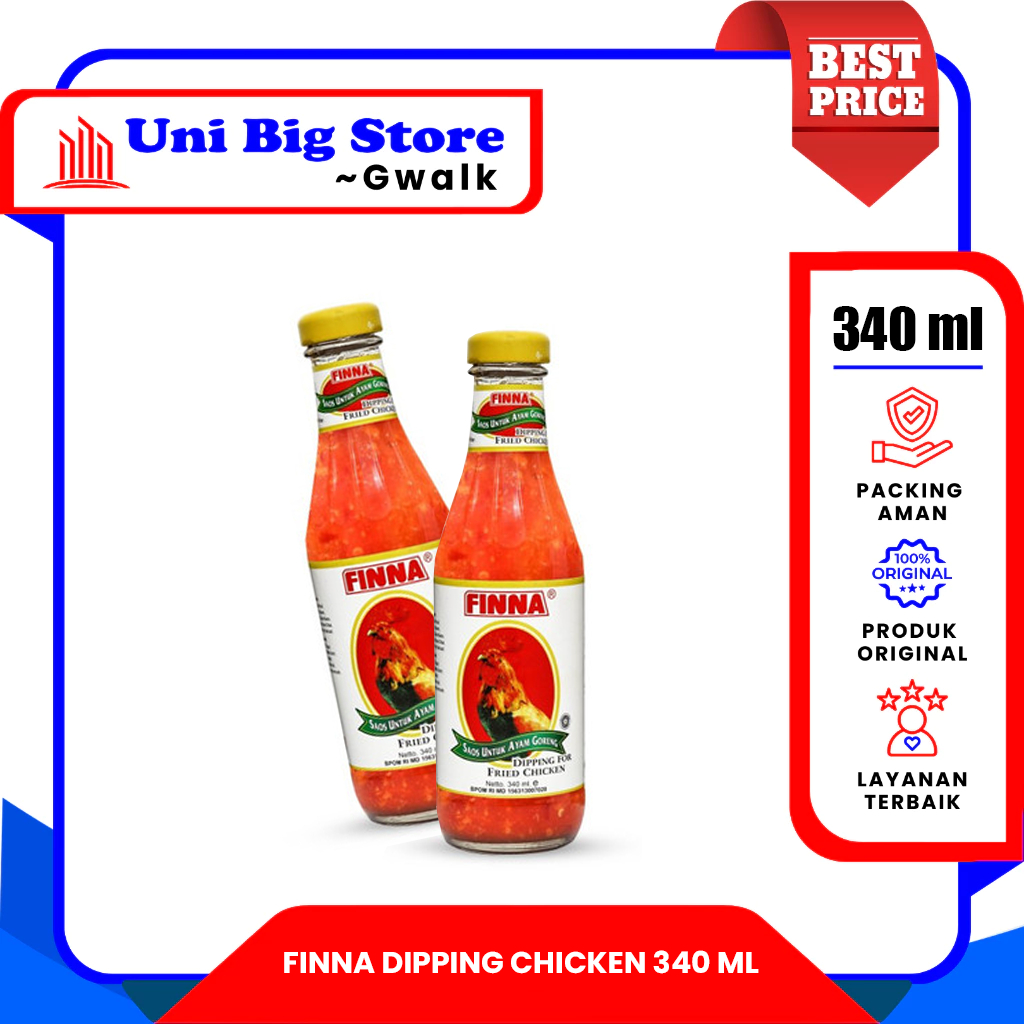 

FINNA DIPPING SAUCE CHICKEN SAUS COCOL AYAM GORENG - 340 ml