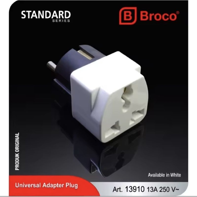 COLOKAN ONPRO BROCO Colokan sambungan kaki 3 ke kaki 2  BROCO