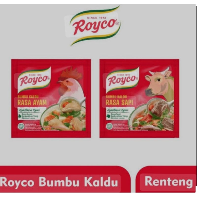 

Royco bumbu kaldu 36 sachet @8g(3 renteng) Rasa Ayam dan Sapi