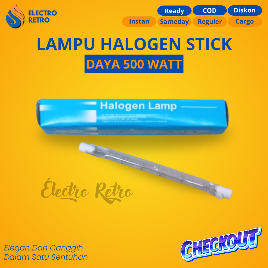 LAMPU HALOGEN 500 WATT LAMPU STIK LAMPU HALOGEN LED 500 WATT LAMPU SOROT HALOGEN STIK LAMPU HALOGEN