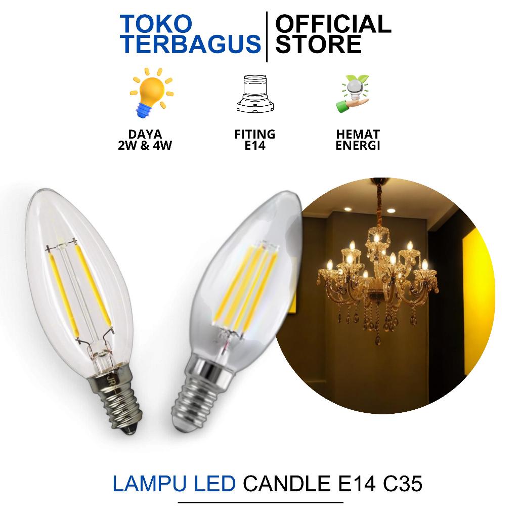 Lampu hias led candle fitting e14 2 WATT 4 WATT C35 lampu hias lilin
