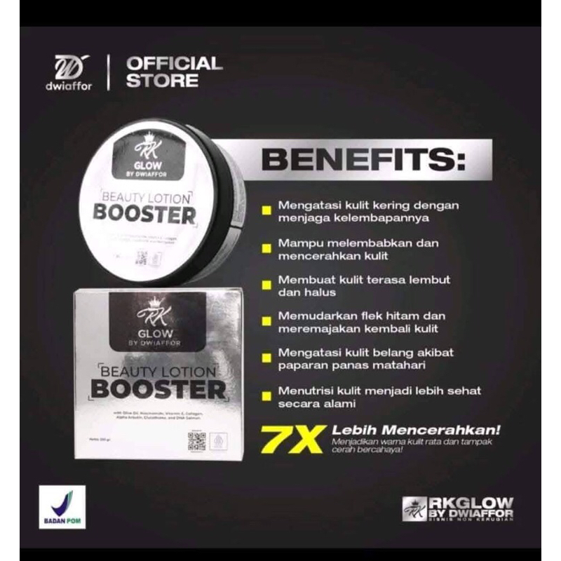 HB dosting 7X Booster Beauty RK GLOW Body Lotion