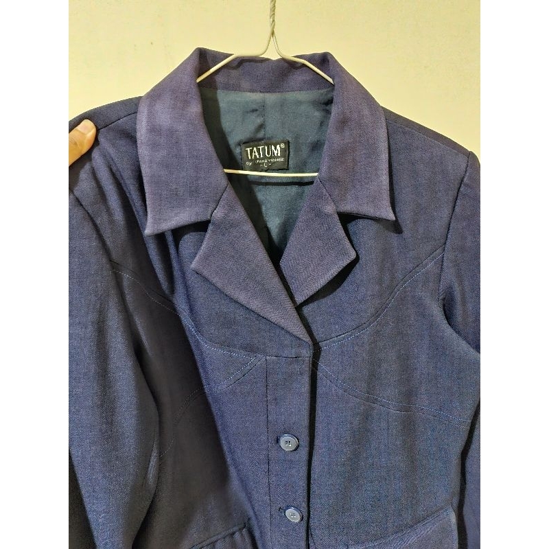 [PRELOVED] BLAZER NAVY TATUM BY ITANG YUNASZ