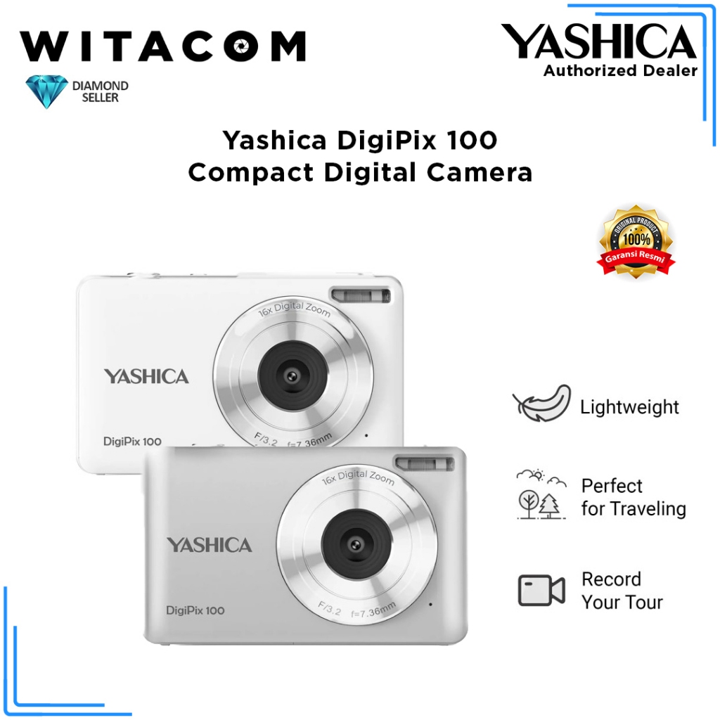 T2T Yashica DigiPix 100 Compact Digital Camera - Garansi Resmi RBU