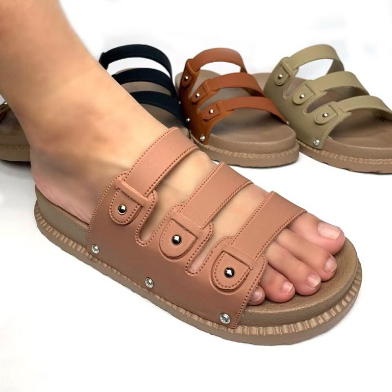 SANDAL WANITA SANDAL CEWEK JELLY FLATFORM KOKOP SANDAL STRIP 3