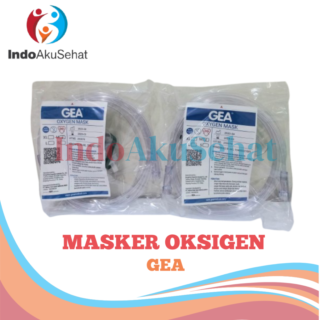 MASKER OKSIGEN GEA OXYGEN MASK SELANG MASKER OKSIGEN