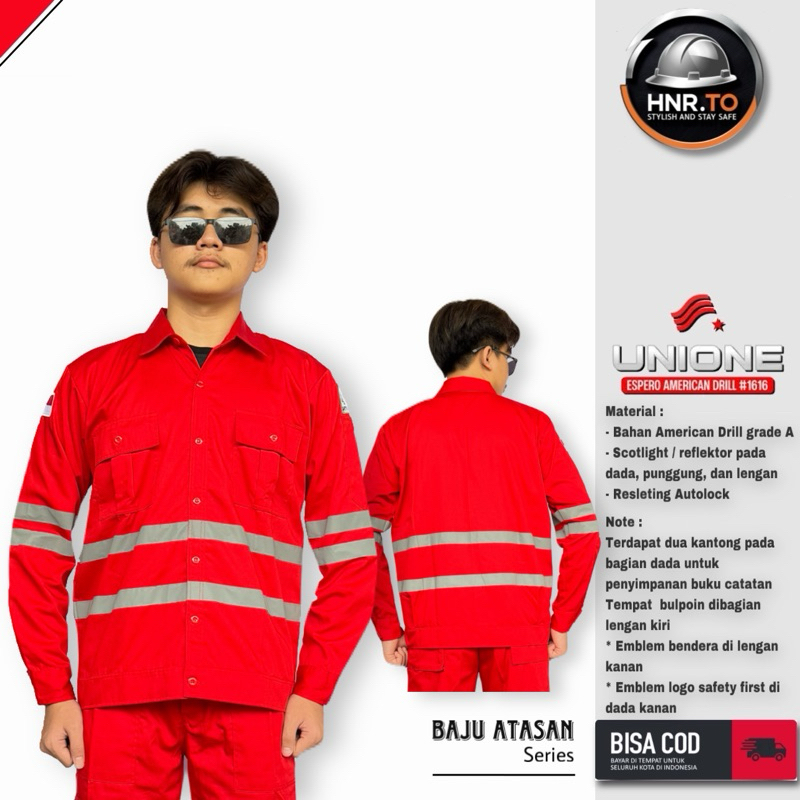 Baju Safety HSE kerja/ lapangan/ proyek/ APD K3
