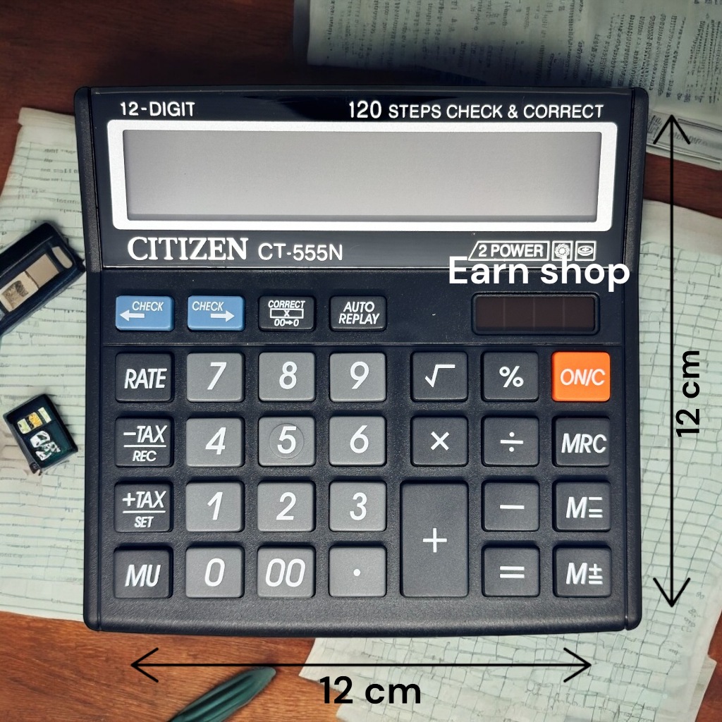 

Kalkulator Dagang 12 digit Citizen CT-555N / CT 555 N / Tax Calculator / Mark Up Calculation