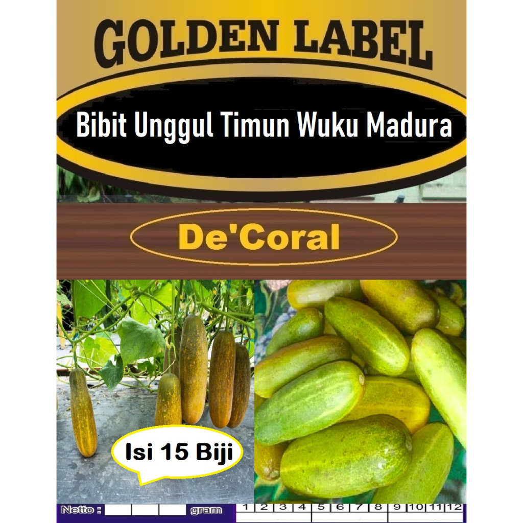 Bibit Unggul Timun Wuku Madura | Biji Benih Ketimun Wuku Madura | Biji Bibit Mentimun Wuku Madura