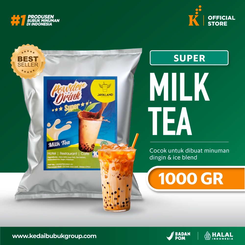 

Bubuk Minuman Bubble Powder Drink Rasa Milk Tea Super Javaland 1kg