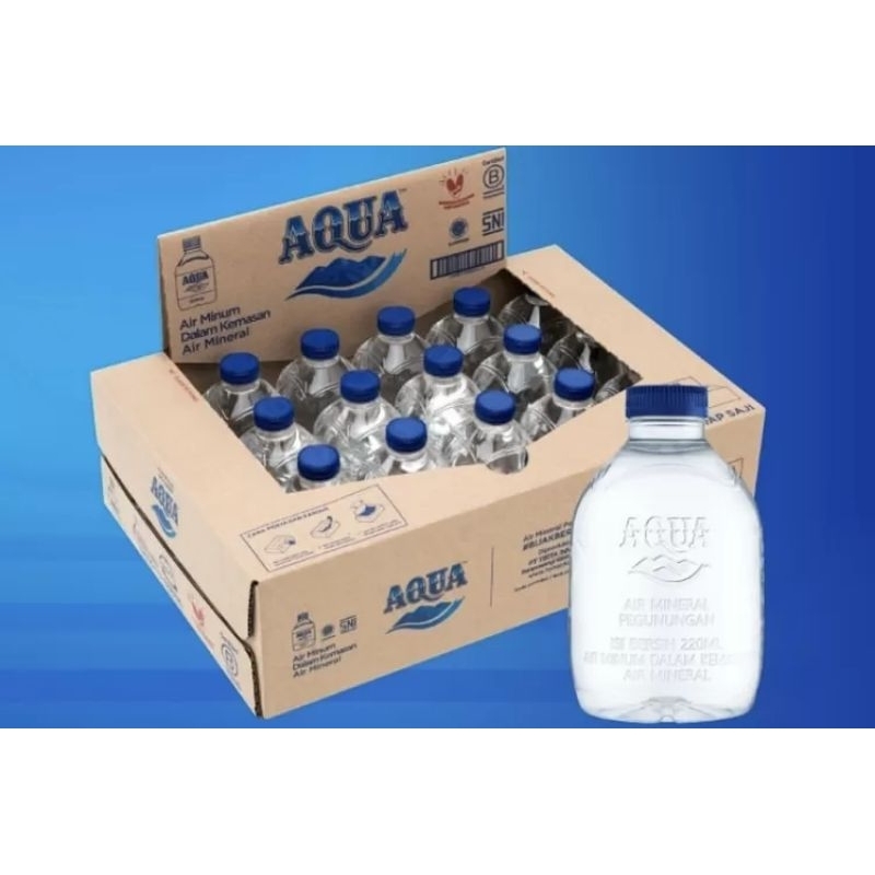 

aqua botol 220ml cube