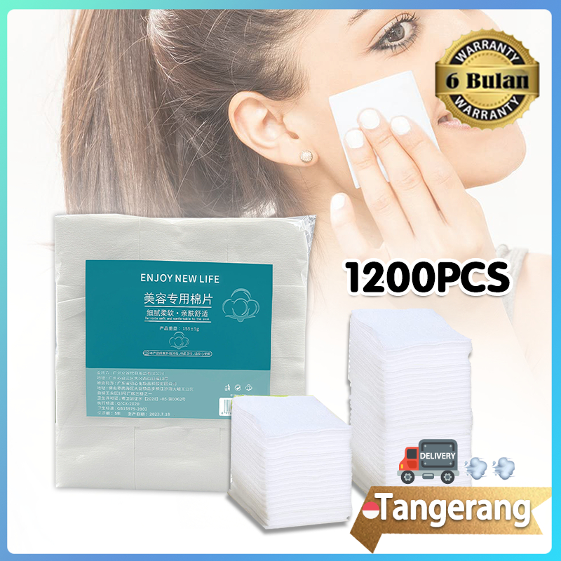 1200pcs Facial Cotton Pads Kapas Pembersih Wajah Kapas Kecantikan Kapas Tipis Wajah  6*7cm