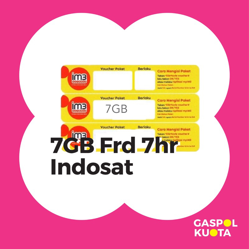 Voucher Kuota Indosat Freedom Internet 7GB 7 Hari Nasional