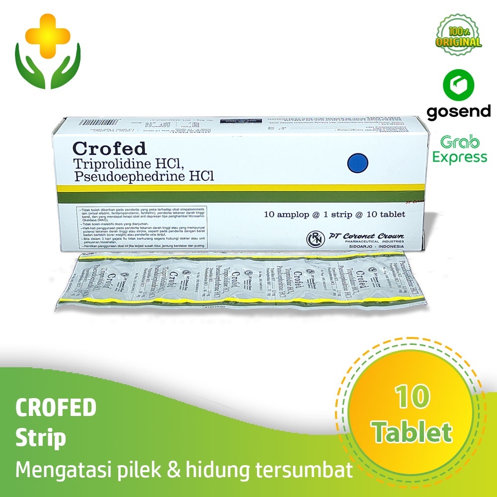 Crofed 1 Strip 10 Tablet Obat Pilek Hidung Tersumbat Gejala Flu