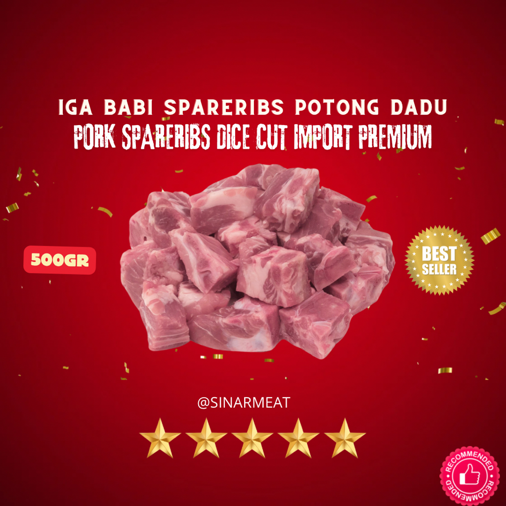 

DAGING IGA SPARERIBS / BAKUT POTONG DADU 500GR