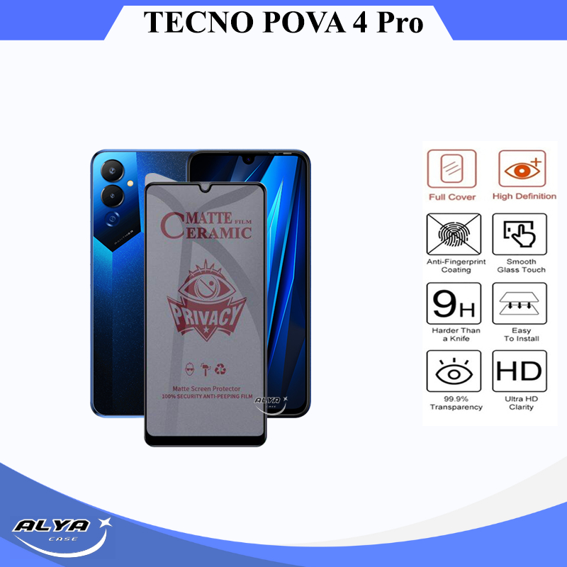 Anti Gores Tecno Pova 4 Pova 4 Pro Tempered Glass Full Cover