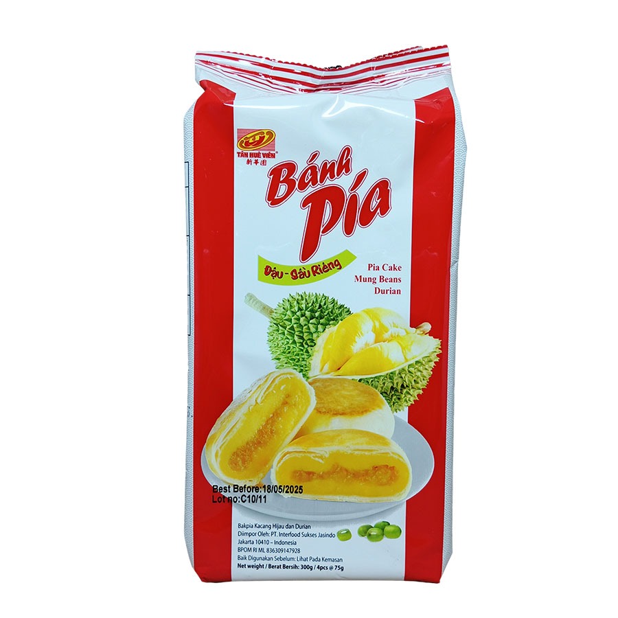 

TAN HUE VIEN PIA CAKE MING BEANS DURIAN 300 G